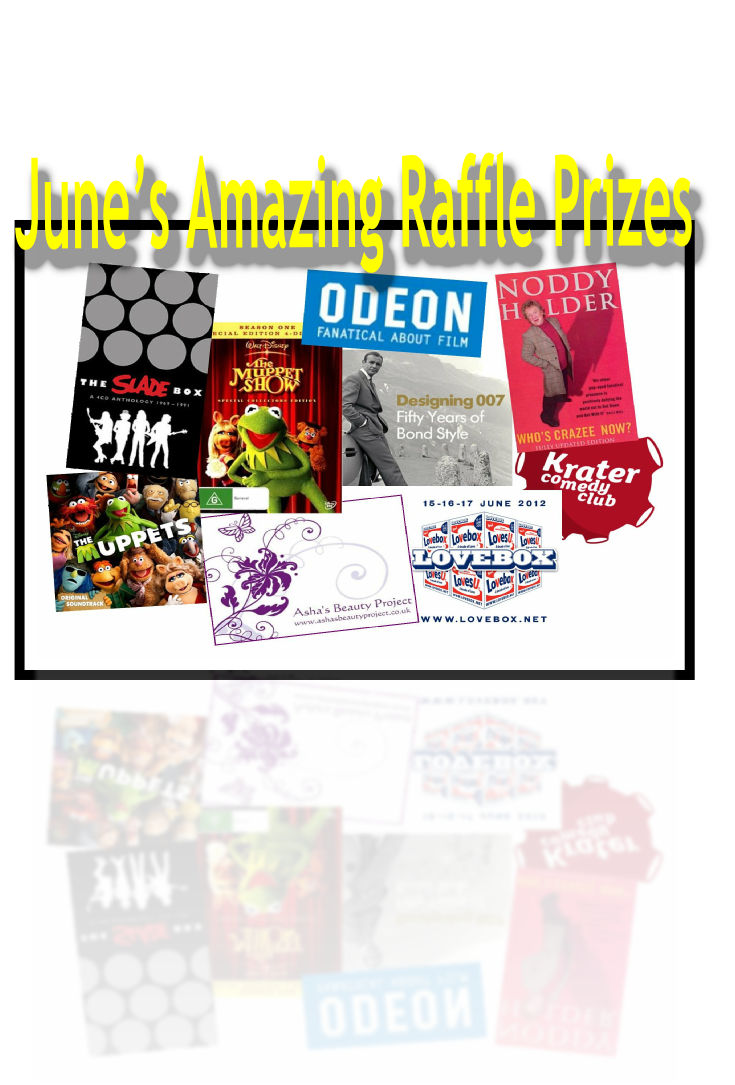 June’s Amazing Raffle Prizes